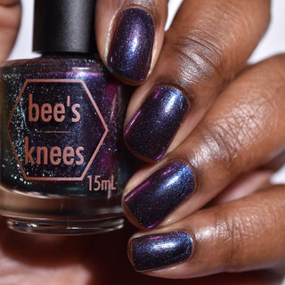 Image provided for Bee's Knees by a paid swatcher featuring the nail polish " The Ocean Queen "