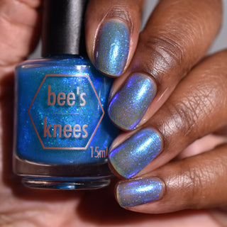 Image provided for Bee's Knees by a paid swatcher featuring the nail polish " Never Fall in Love with Fate "