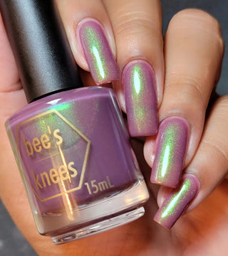 Image provided for Bee's Knees by a paid swatcher featuring the nail polish " Hasta Luego "