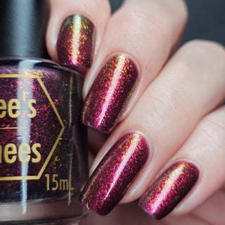 Image provided for Bee's Knees by a paid swatcher featuring the nail polish " Immutable "