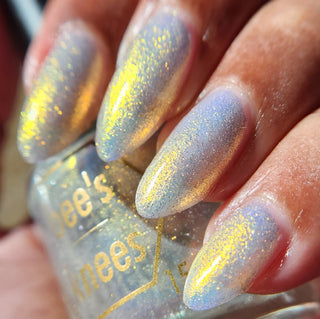 Image provided for Bee's Knees by a paid swatcher featuring the nail polish " Lemon "