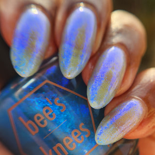 Image provided for Bee's Knees by a paid swatcher featuring the nail polish " Never Fall in Love with Fate "