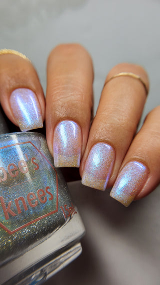 Image provided for Bee's Knees by a paid swatcher featuring the nail polish " Poisoned Fairy Fruit "