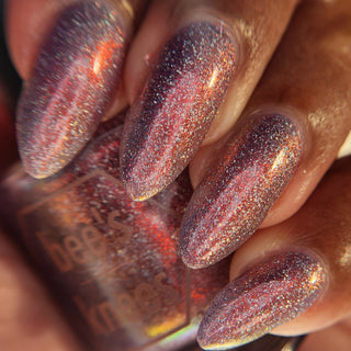 Image provided for Bee's Knees by a paid swatcher featuring the nail polish " Welcome to the Best Day of Your Life "