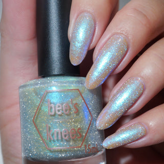 Image provided for Bee's Knees by a paid swatcher featuring the nail polish " Poisoned Fairy Fruit "