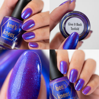 Image provided for Bee's Knees by a paid swatcher featuring the nail polish " Give It Back Tenfold "