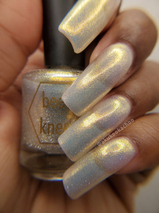 Image provided for Bee's Knees by a paid swatcher featuring the nail polish " Lemon "