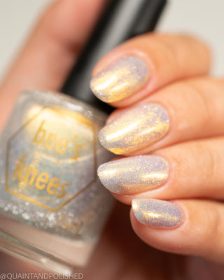 Image provided for Bee's Knees by a paid swatcher featuring the nail polish " Lemon "