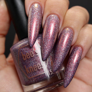 Image provided for Bee's Knees by a paid swatcher featuring the nail polish " Welcome to the Best Day of Your Life "