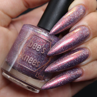 Image provided for Bee's Knees by a paid swatcher featuring the nail polish " Welcome to the Best Day of Your Life "