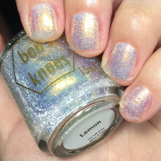 Image provided for Bee's Knees by a paid swatcher featuring the nail polish " Lemon "