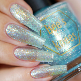 Image provided for Bee's Knees by a paid swatcher featuring the nail polish " Same Lie Lilac "