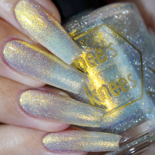 Image provided for Bee's Knees by a paid swatcher featuring the nail polish " Lemon "