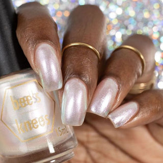 Image provided for Bee's Knees by a paid swatcher featuring the nail polish " Princess of Starlight "