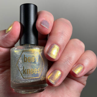 Image provided for Bee's Knees by a paid swatcher featuring the nail polish " Lemon "