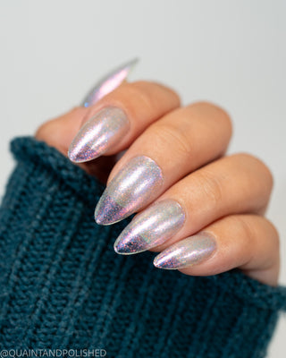 Image provided for Bee's Knees by a paid swatcher featuring the nail polish " Fair Winter Lady "