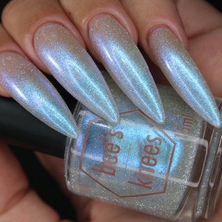 Image provided for Bee's Knees by a paid swatcher featuring the nail polish " Poisoned Fairy Fruit "