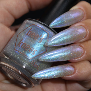 Image provided for Bee's Knees by a paid swatcher featuring the nail polish " Poisoned Fairy Fruit "