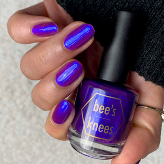 Image provided for Bee's Knees by a paid swatcher featuring the nail polish " Give It Back Tenfold "