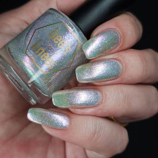 Image provided for Bee's Knees by a paid swatcher featuring the nail polish " Fair Winter Lady "