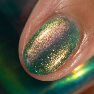 Image provided for Bee's Knees by a paid swatcher featuring the nail polish " There's Always Consequences "