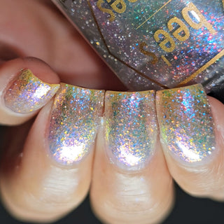 Image provided for Bee's Knees by a paid swatcher featuring the nail polish " Fair Winter Lady "