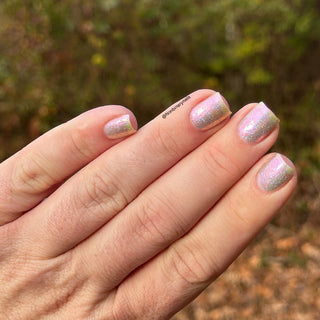 Image provided for Bee's Knees by a paid swatcher featuring the nail polish " Fair Winter Lady "