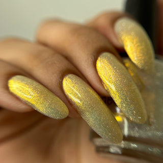 Image provided for Bee's Knees by a paid swatcher featuring the nail polish " Lemon "