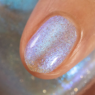 Image provided for Bee's Knees by a paid swatcher featuring the nail polish " Poisoned Fairy Fruit "