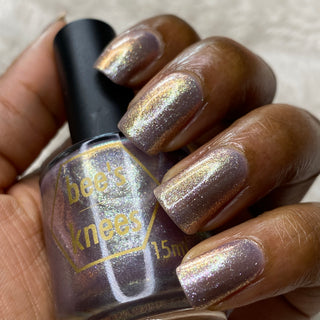 Image provided for Bee's Knees by a paid swatcher featuring the nail polish " His Monstrous Queen "