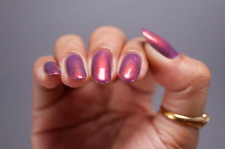 Image provided for Bee's Knees by a paid swatcher featuring the nail polish " Reckless "