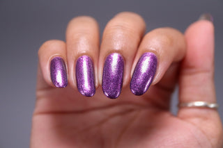 Image provided for Bee's Knees by a paid swatcher featuring the nail polish " Nevermore "