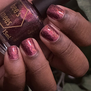 Image provided for Bee's Knees by a paid swatcher featuring the nail polish " Immutable "