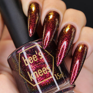 Image provided for Bee's Knees by a paid swatcher featuring the nail polish " Immutable "