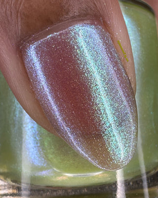 Image provided for Bee's Knees by a paid swatcher featuring the nail polish " Mirth "