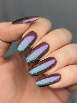 Image provided for Bee's Knees by a paid swatcher featuring the nail polish " A Dragon Without a Rider is a Tragedy "