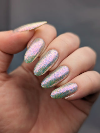 Image provided for Bee's Knees by a paid swatcher featuring the nail polish " Fair Winter Lady "