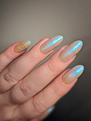 Image provided for Bee's Knees by a paid swatcher featuring the nail polish " Poisoned Fairy Fruit "