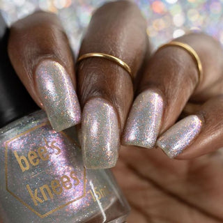 Image provided for Bee's Knees by a paid swatcher featuring the nail polish " Fair Winter Lady "