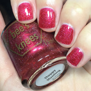 Image provided for Bee's Knees by a paid swatcher featuring the nail polish " Happy Hunting "