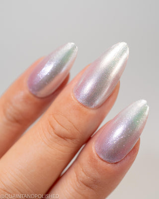 Image provided for Bee's Knees by a paid swatcher featuring the nail polish " Princess of Starlight "