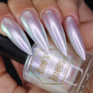 Image provided for Bee's Knees by a paid swatcher featuring the nail polish " Princess of Starlight "