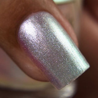 Image provided for Bee's Knees by a paid swatcher featuring the nail polish " Princess of Starlight "