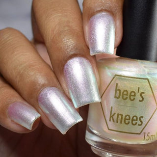 Image provided for Bee's Knees by a paid swatcher featuring the nail polish " Princess of Starlight "