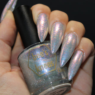 Image provided for Bee's Knees by a paid swatcher featuring the nail polish " Fair Winter Lady "