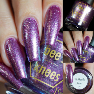 Image provided for Bee's Knees by a paid swatcher featuring the nail polish " His Gentle Ruler "