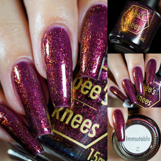 Image provided for Bee's Knees by a paid swatcher featuring the nail polish " Immutable "