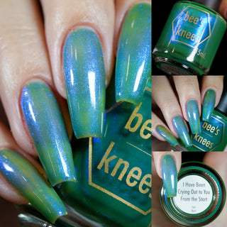 Image provided for Bee's Knees by a paid swatcher featuring the nail polish " I Have Been Crying Out to You From the Start "