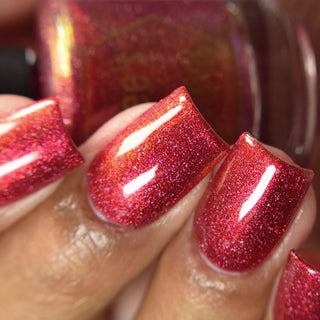 Image provided for Bee's Knees by a paid swatcher featuring the nail polish " Happy Hunting "