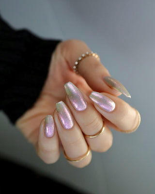 Image provided for Bee's Knees by a paid swatcher featuring the nail polish " Fair Winter Lady "